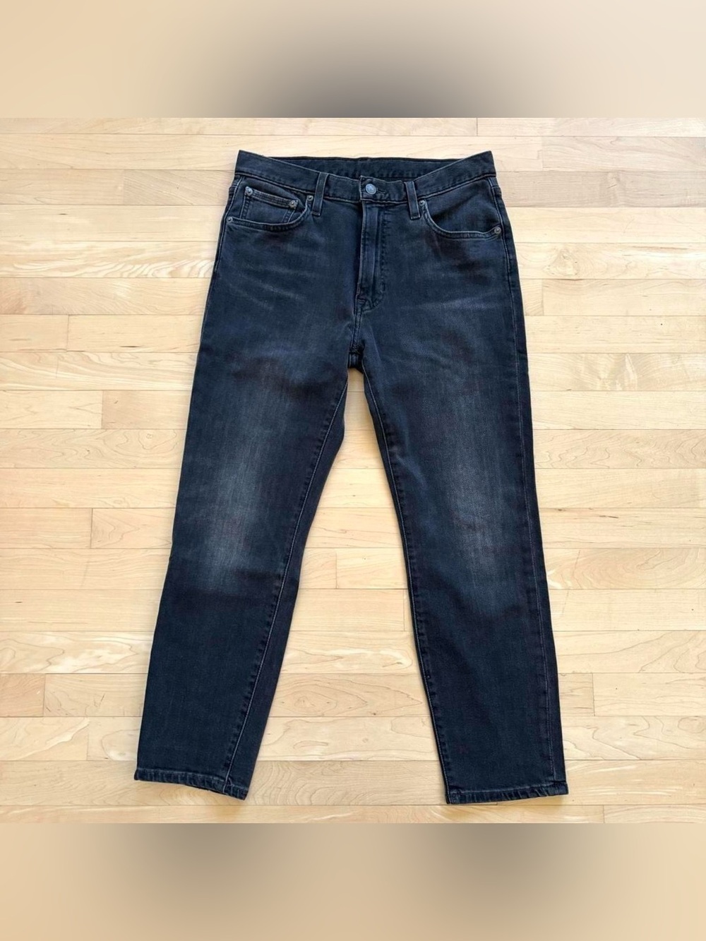 BNWT Frye dark grey / washed black stretch denim mid rise skinny jeans